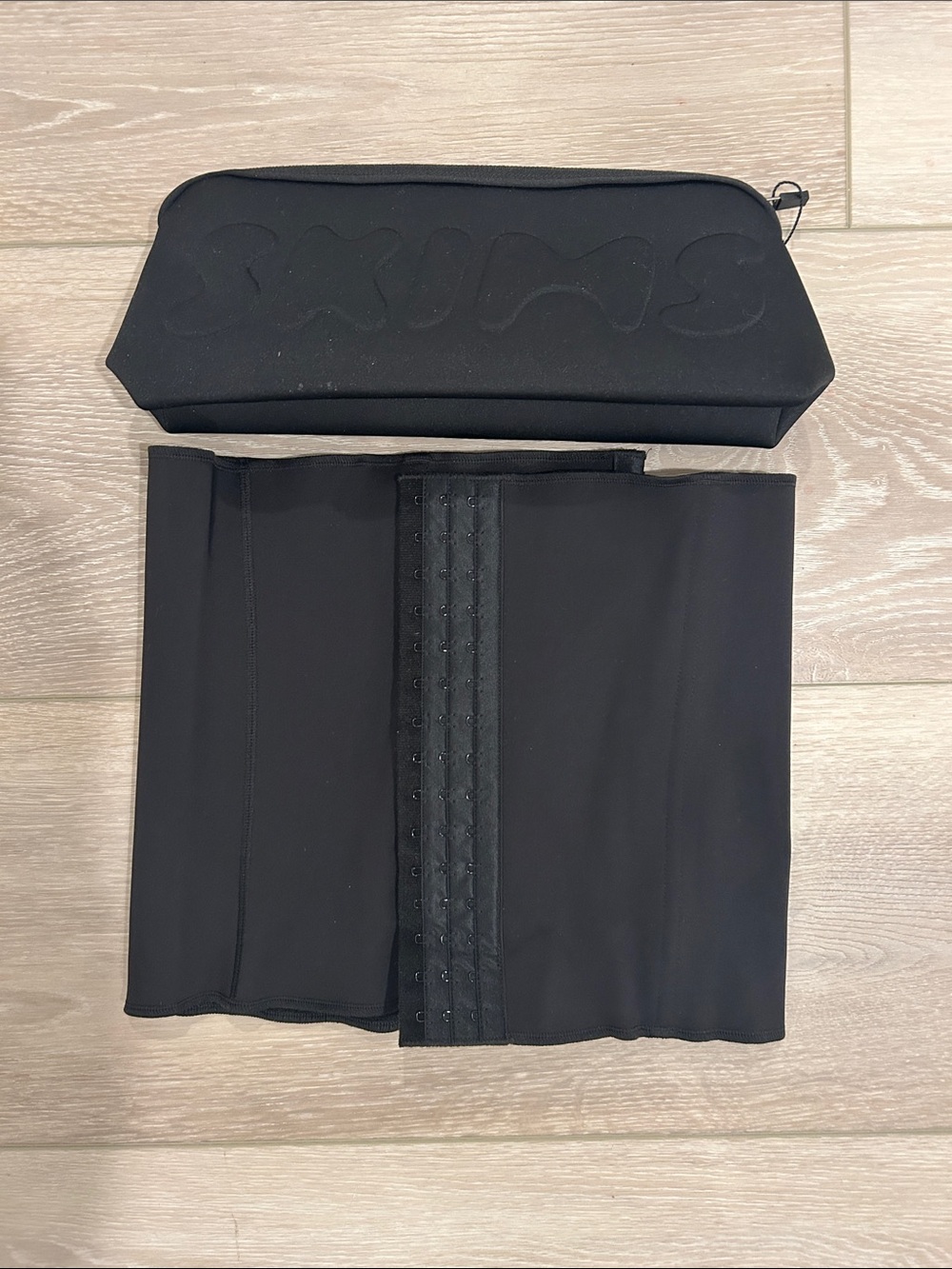 SKIMS Black Waist Trainer new without tags and skims bag with tags combo.